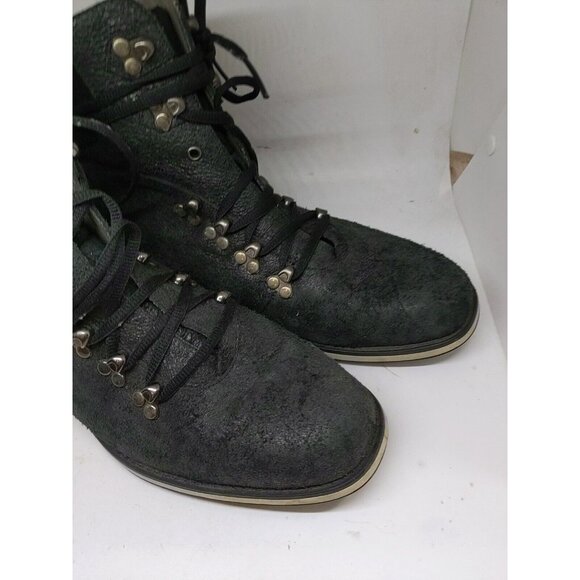 AH by Android Homme Men's Trainers Shoes High Top Navy Blue Crinkle Size 11 - Picture 4 of 10